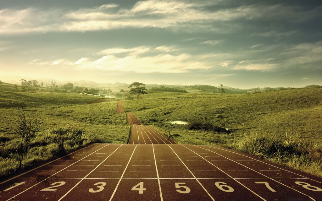 track landscape wallpaper